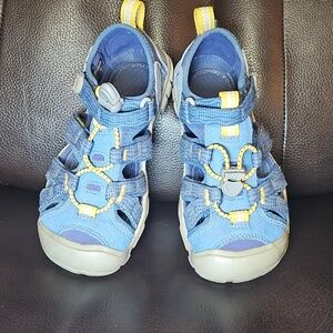 KEEN Sea Camp II CNX Blue Wave Water Summer Hiking Velcro Sandal Toddler US 12